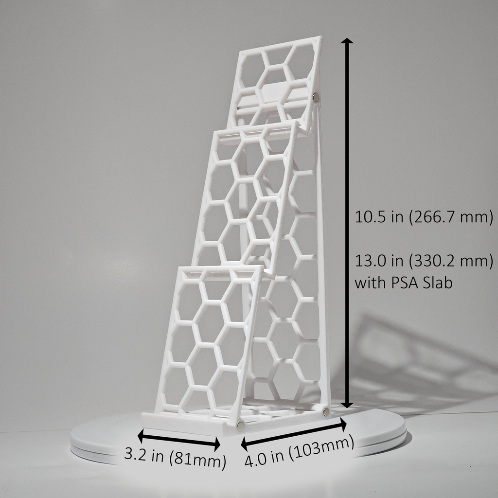 3-Tier Graded Card Display Tower – Magnetic Expandable Stand for PSA, BGS, CGC & More (2-Pack)