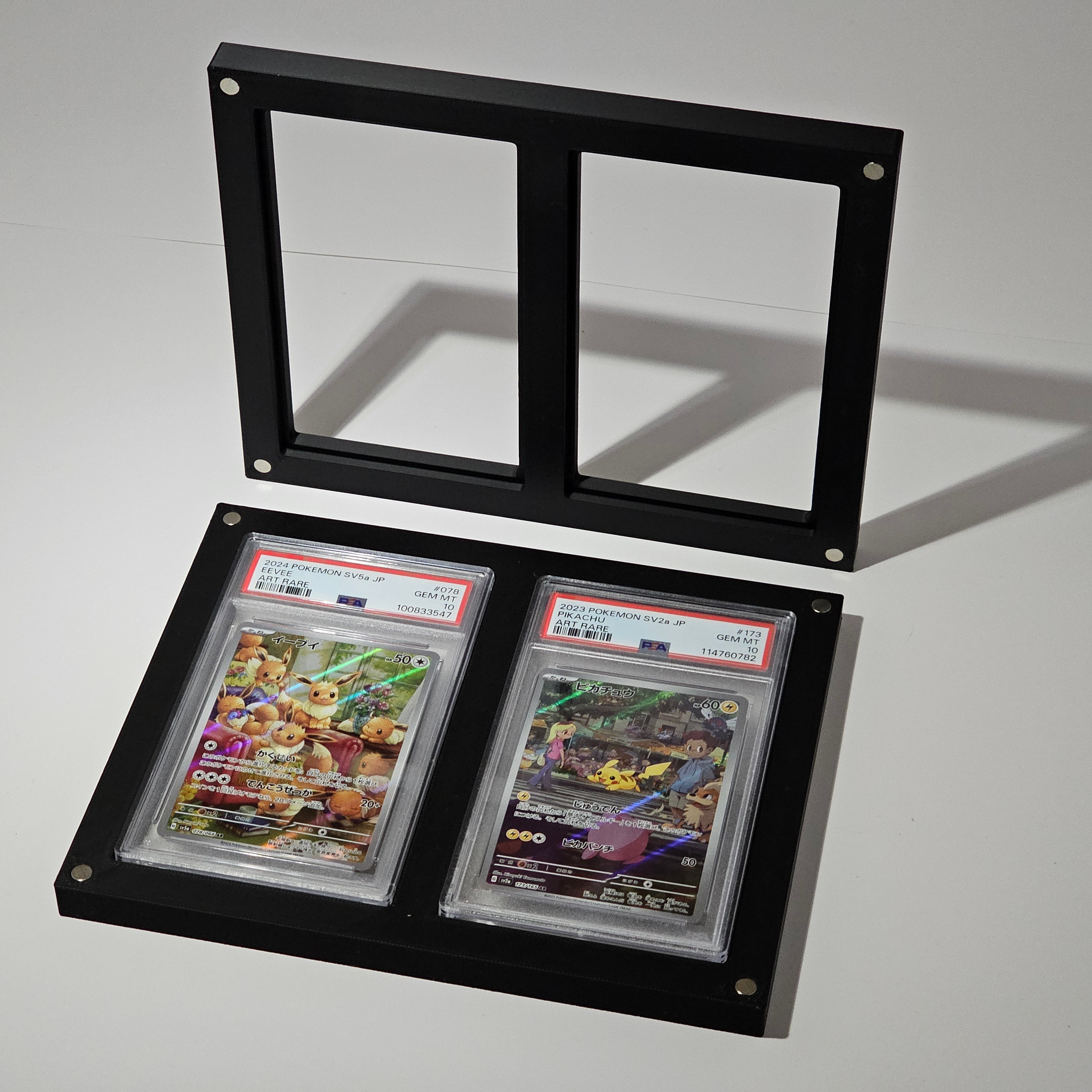 PSA Slab 2 Card Display – Magnetic Two-Piece Frame for Pokémon & TCG Cards