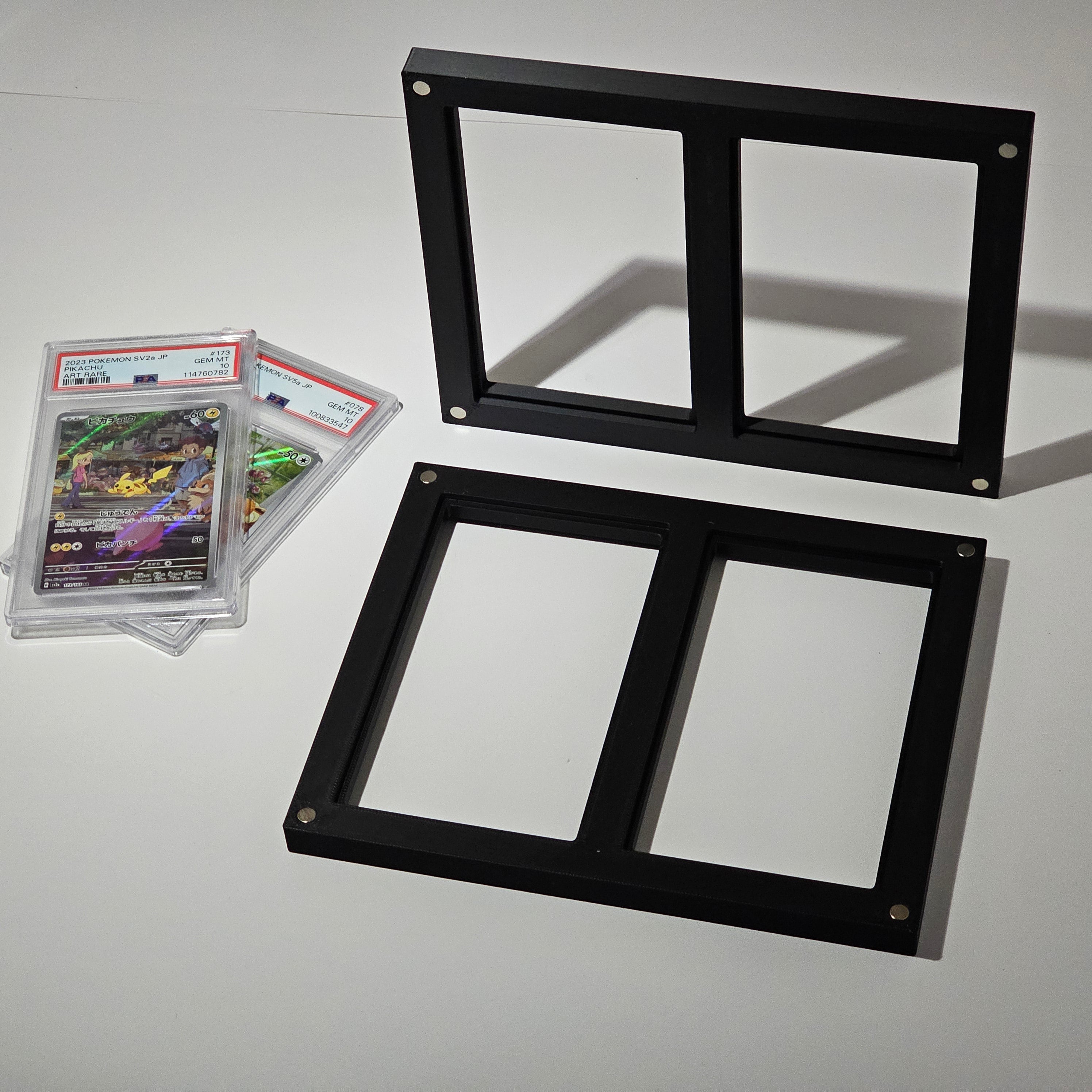 PSA Slab 2 Card Display – Magnetic Two-Piece Frame for Pokémon & TCG Cards
