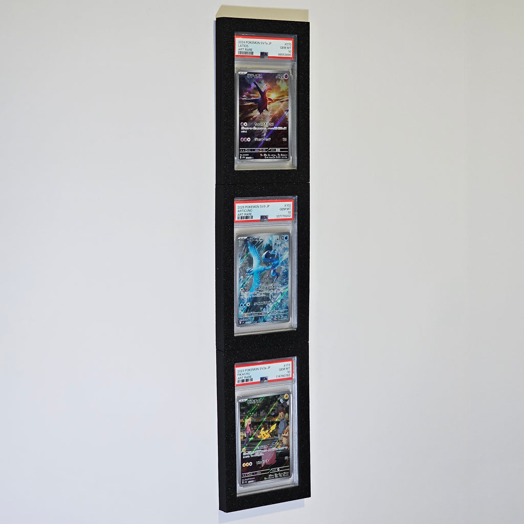 PSA Slab Wall Mount Display – Magnetic Frame for 1 Graded Card (Pokémon, Sports, TCG) (3-Pack)