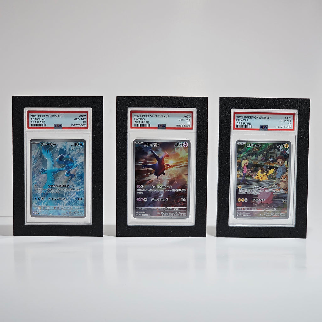 PSA Slab Wall Mount Display – Magnetic Frame for 1 Graded Card (Pokémon, Sports, TCG) (3-Pack)