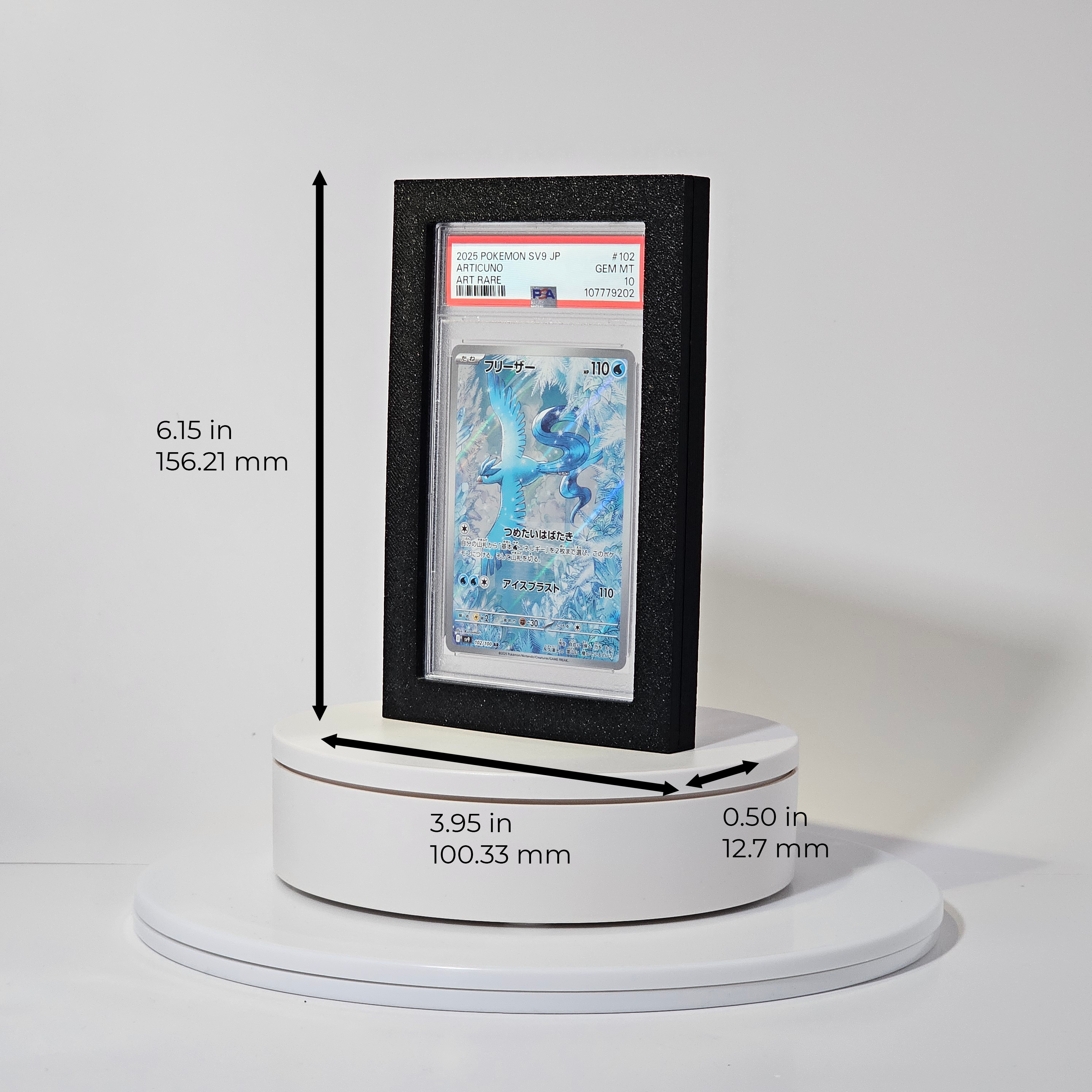 PSA Slab Wall Mount Display – Magnetic Frame for 1 Graded Card (Pokémon, Sports, TCG) (3-Pack)